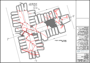 מתוך תכנית הנדסית של המערה עם סימון הסדקים באדום מתוך תכנית הנדסית של המערה עם סימון הסדקים באדום. שפר את רונן מהנדסים